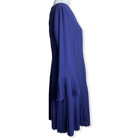 THE LIMITED Dress Sz 8 Astral Aura Purple Bell Sleeve Pleated NWT $99 - Picture 7 of 12